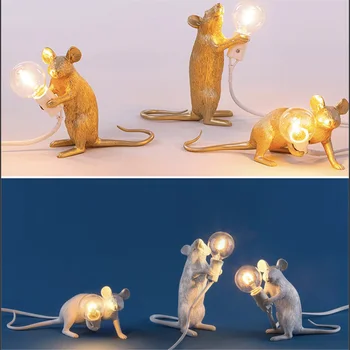 

Seletti Mouse Lamp Led Table Lamp Creative Animal Style Desk Lamps Bedside Gift Decoration Kids Bedroom Study Room E14