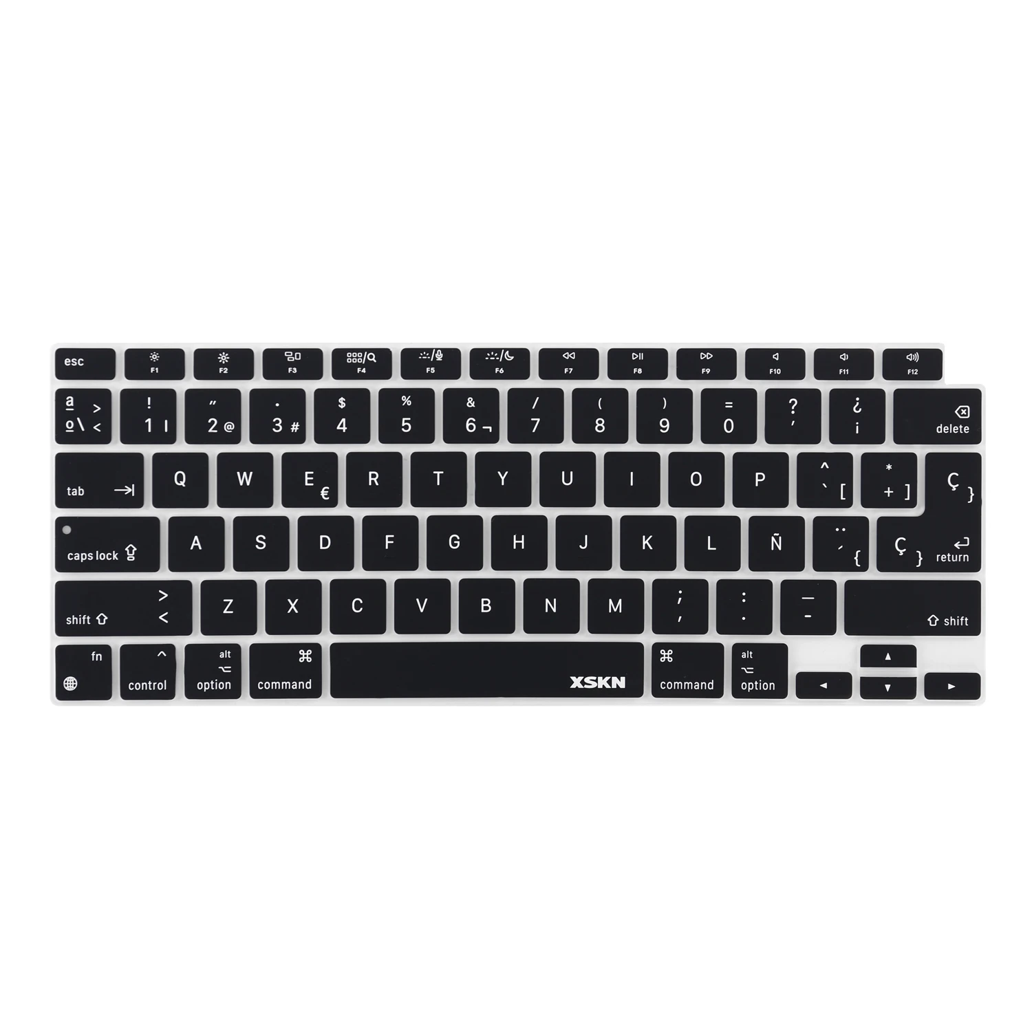 

XSKN Spanish Language Silicone Keyboard Cover Skin for MacBook Air 13.3" with Touch ID A2179/A2337 M1 Laptop Protective Film