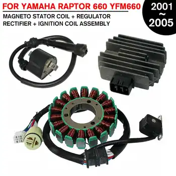 

Motorcycle Magneto Stator Generator Alternator +Regulator Rectifier+Ignition Coil For YAMAHA ATV For RAPTOR 660 YFM660 2001-2005