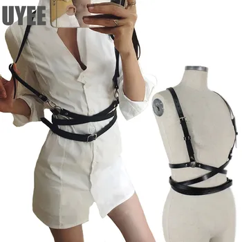 

UYEE Women Suspenders Leather Harness Belt Body Bondage Jartiyer Sexy Women Harness Gothic Garter Belt Lingerie Harajuku Harness