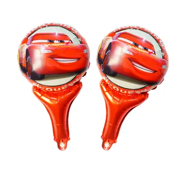 

100pcs hand cheering foil balloons new style handheld Cars balloons for wholesale