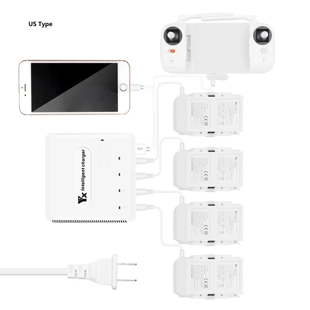  Smart Multiport Charger Batteries Charging Hub Apdater for FIMI X8 SE Drone Kit
