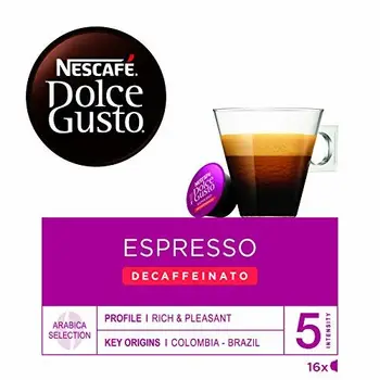 

NESCAFÉ Dolce Gusto Café Espresso Descafeinado 16 Cápsulas