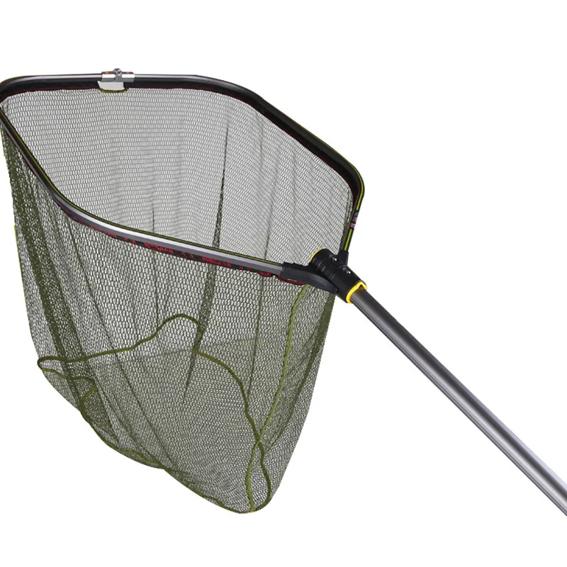

HONGJIAN Night Light Dip Net 2.2m Aluminium Alloy Gelatinization Extendable Dip Net Fishing Diddle-net Foldable Large Dip Net