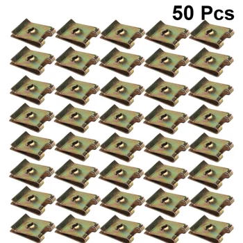 

50pcs Motorcycle Fairing Bodywork Panel No.4 Manganese Steel U Clips Spire U Clip U Nut Speed Fasteners