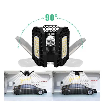 

360 Degrees 40/60W 80W Triple Garage Light Glow Deformable Light Indoor Garage Light Premium 6000 Lumens LED Garage Lights
