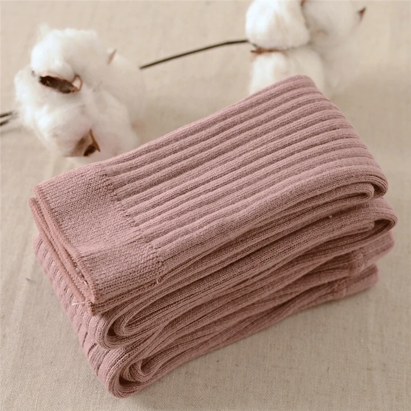 Spring Autumn Tights For Girls Children Solid Pantyhose Cotton Girls Stockings Toddler Tights Baby Kid Underwear
