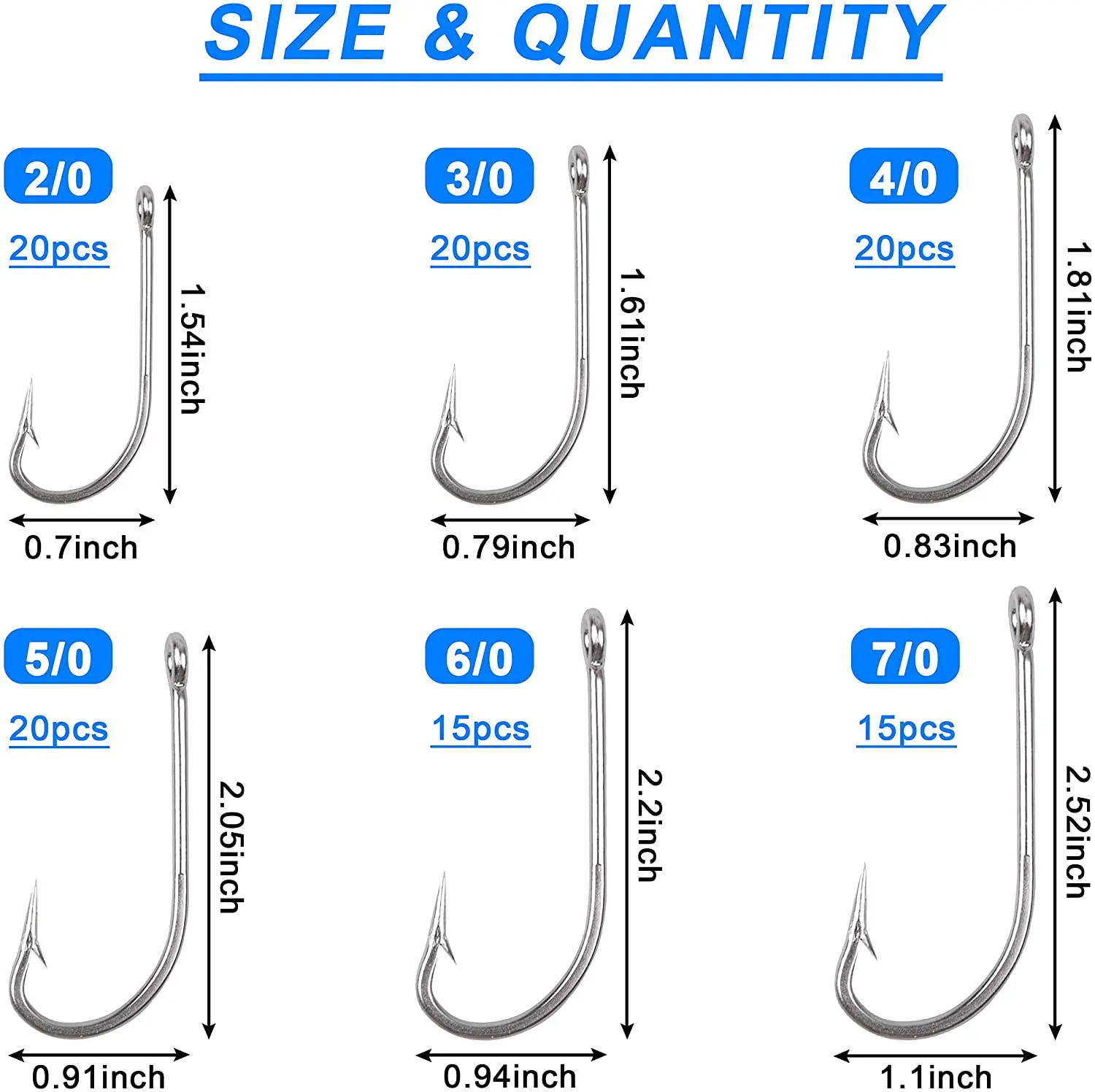 110Pcs O'shaughnessy Stainless Steel Fishing Hooks Long Shank Forged J  Fishing Hooks for Freshwater - AliExpress