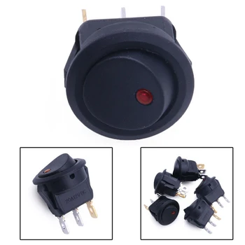 

4 x Waterproof ON/OFF Car 12 V Round Rocker Dot Boat LED Light Toggle Switch