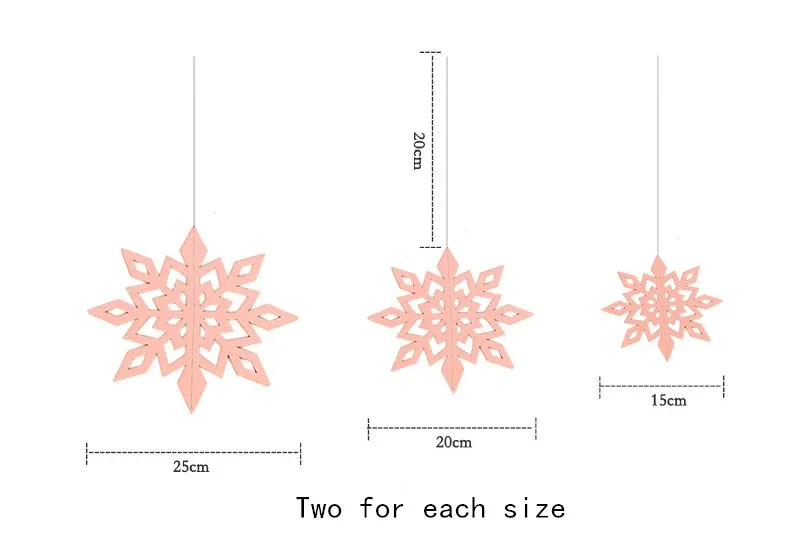 6/струны 3D Полые Снежинка звезда Рождество год Рождественские украшения для дома Дерево гостиная картон звезда висячие украшения