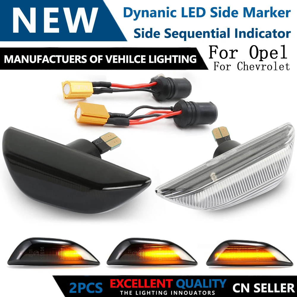 

2X Dynamic led Turn Signal Side light Sequential scintillator For Opel Mokka X Chevrolet 2012-2020 Trax Buick Encore Accessories