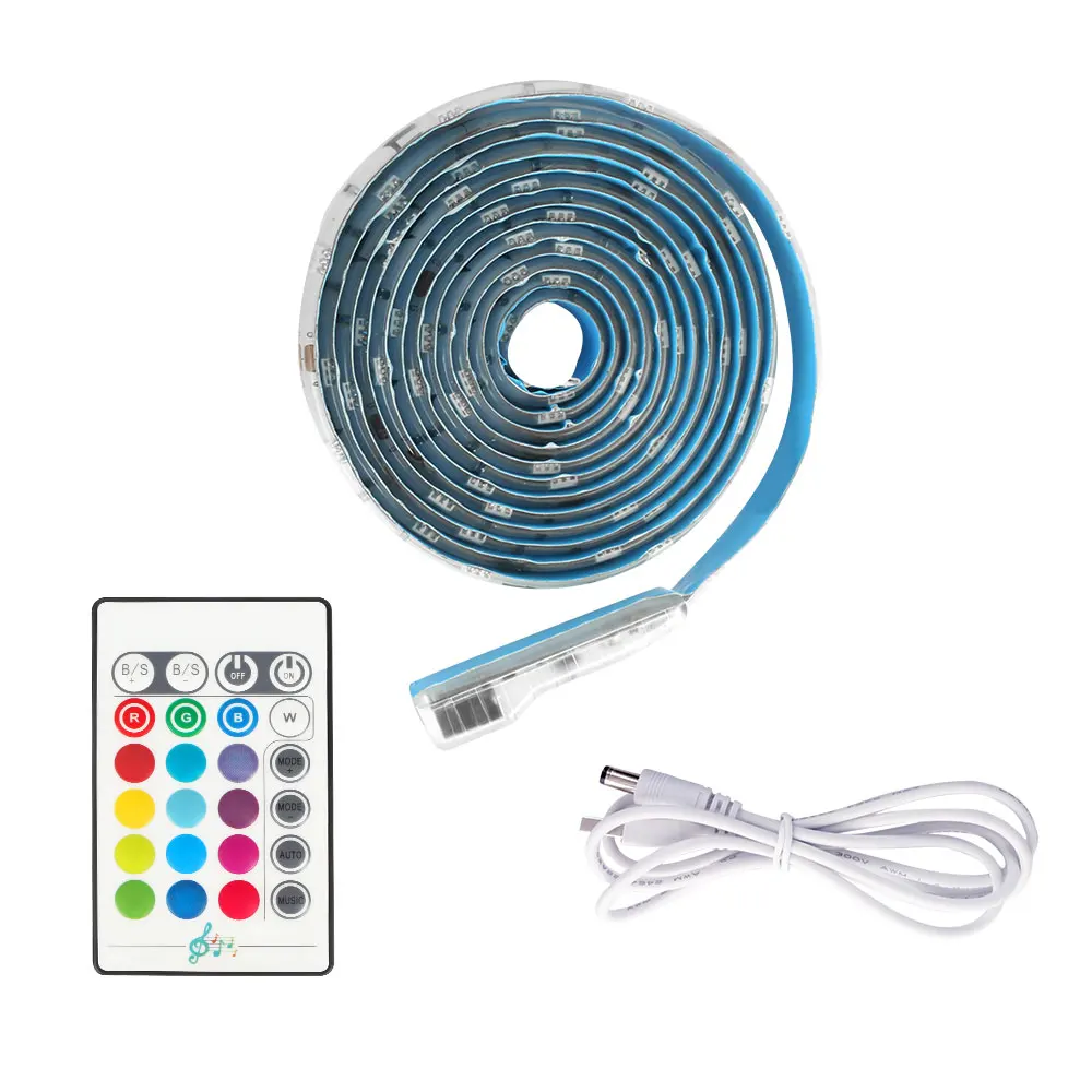 Tanbaby RGB 2 м/5 м DC5V USB музыка Светодиодная лента лампа 5050 световая полоса Rgb свет