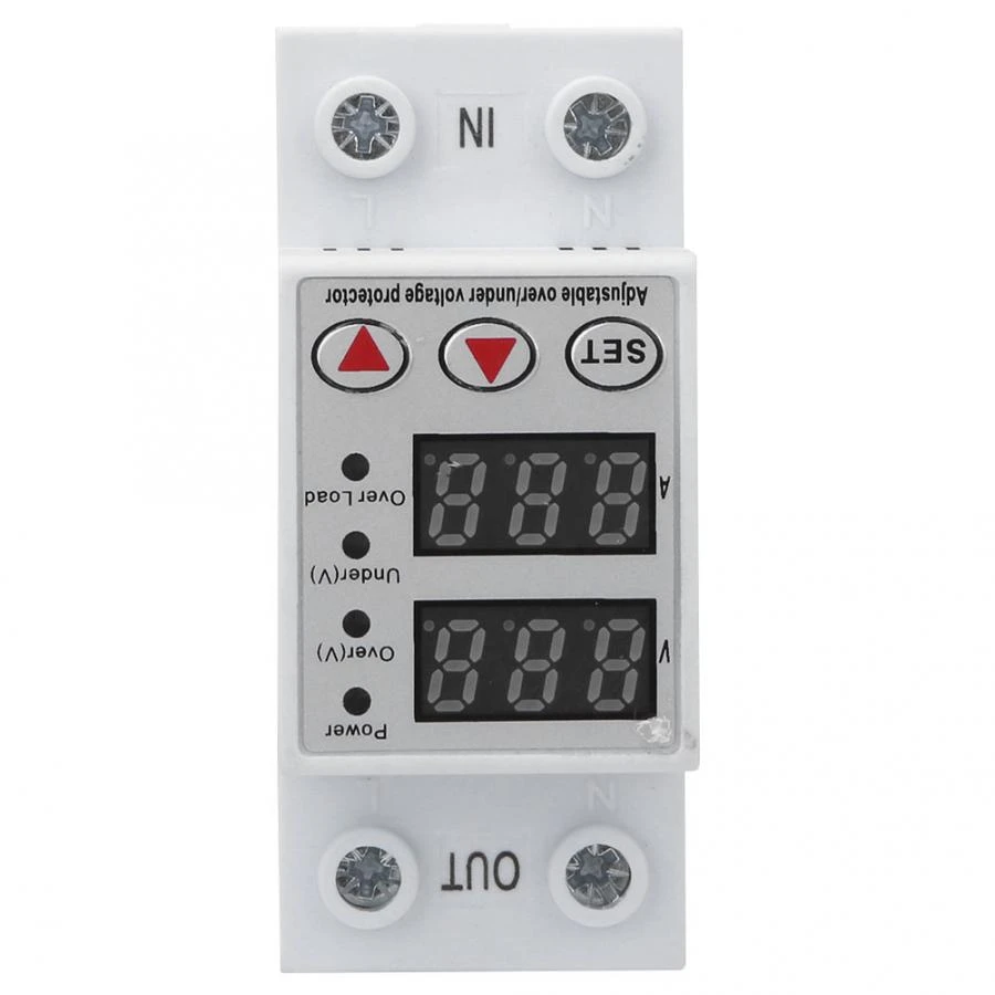 Voltage Protector 230V 40A Intelligent Digital Over-Voltage Overcurrent Protector Voltage Protector 230V 40A Intelligent Digital Over-Voltage Overcurrent Protector