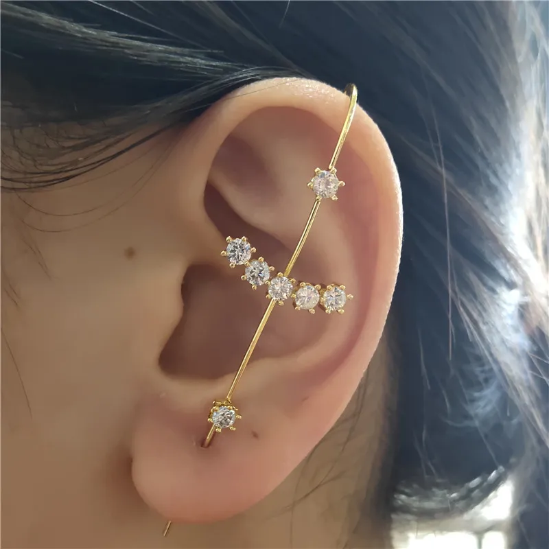 RAKOL Simplicity Style New Arrival Two Colros Earring for Female Fashion Jewelry with Tiny Round Zirconia Shiny Decoration | Украшения и