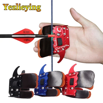 

1pc Archery Finger Tab Archery Finger Guard Protection Pad Glove Tab for Bow Finger Protector Left and Right Hand