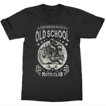 Gran oferta, camiseta para hombre a la moda para la vieja escuela, camiseta de Moto Club para montar o morir, Vintage, Equipo de Motocicleta, ciclismo de carrera, Wing, Tops de verano con cuello redondo