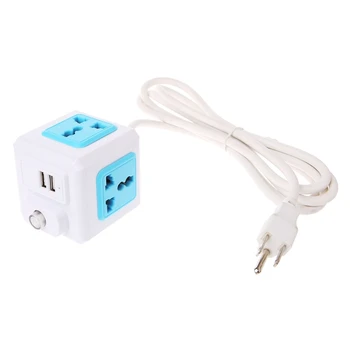 

2020 New Smart Home Cube EU / US / UK Plug 4 Outer Extension Adapter Universal Socket