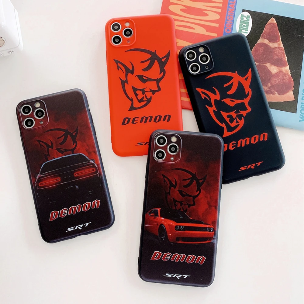 Чехол для телефона US classic legend Muscle Car Challenger Demon SRT iPhone 12 11 Pro X XR XS MAX 7 8 6 Plus SE2 Мягкий