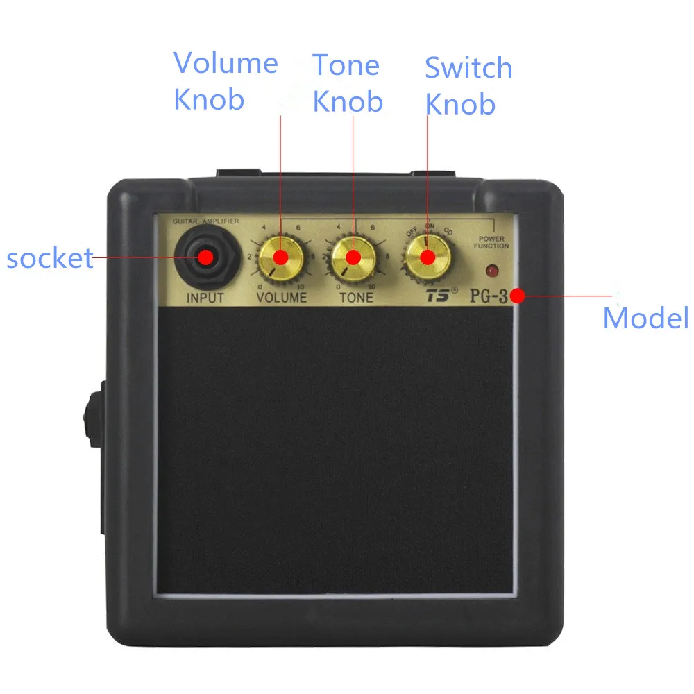 

New IRIN 3W Electric Guitar Amp Amplifier Speaker Volume Tone Control Portable Mini Electric Guitar Amplifier Guitar Accessories