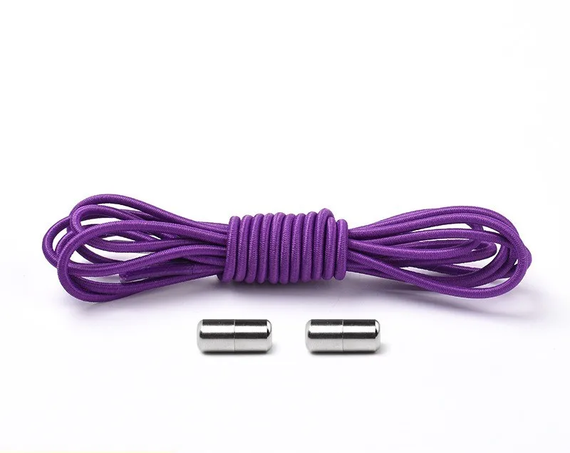 1Pair No Tie Shoelaces Round Elastic Shoe Laces for Kids and Adult Sneakers Shoelace Quick Lazy Laces 25 Color Shoestrings