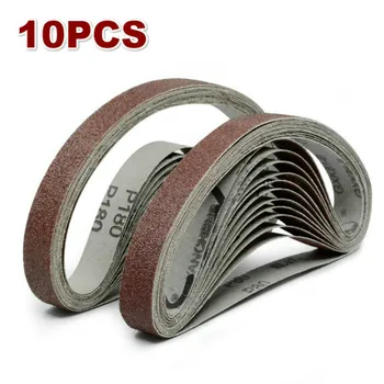 

10pcs 10*330mm Sanding Belt 40-320 Grit Aluminium Oxide Sander Grinder Belt Dremel Accessories for Polishing Grinding