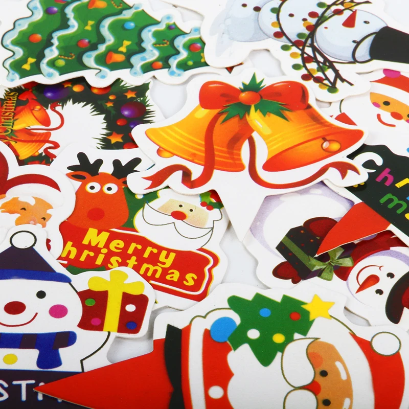 50pcs christmas decorations paper cards xmas merry christmas decor for home scrapbooking Navidad label noel tag natal new year