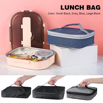 

Thermal Insulated Travel Portable Lunch Bag Picnic Cooler Tote Kids Adult Food Storage Aluminum Foil Zipper Office School