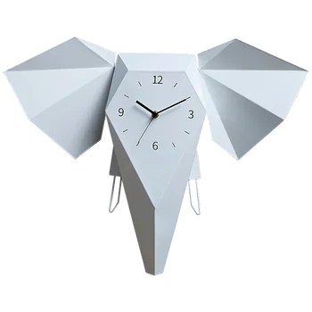 

Elephant Large Wall Clocks Watch Home Metal 3d Wall Clock Modern Design Living Room Nordic Orologio Da Parete Gift Ideas FZ102