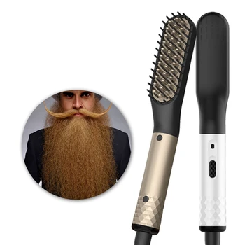 

New Quick Hair Styler for Men Curling Iron Side Straighten Salon Hairdressing Quick Beard Straightener Styler Comb