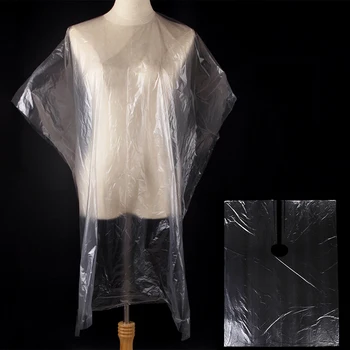 

50Pcs 92*130cm Disposable Hair Apron Perm Dyed Hair Transparent Bib Waterproof Film Barber Shop Hairdressing Tool New May12