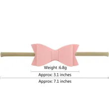 12 цветов, европейский и американский стиль, Детские аксессуары для волос, ручная работа, стерео кожа, бант, детская нейлоновая повязка на голову, 809