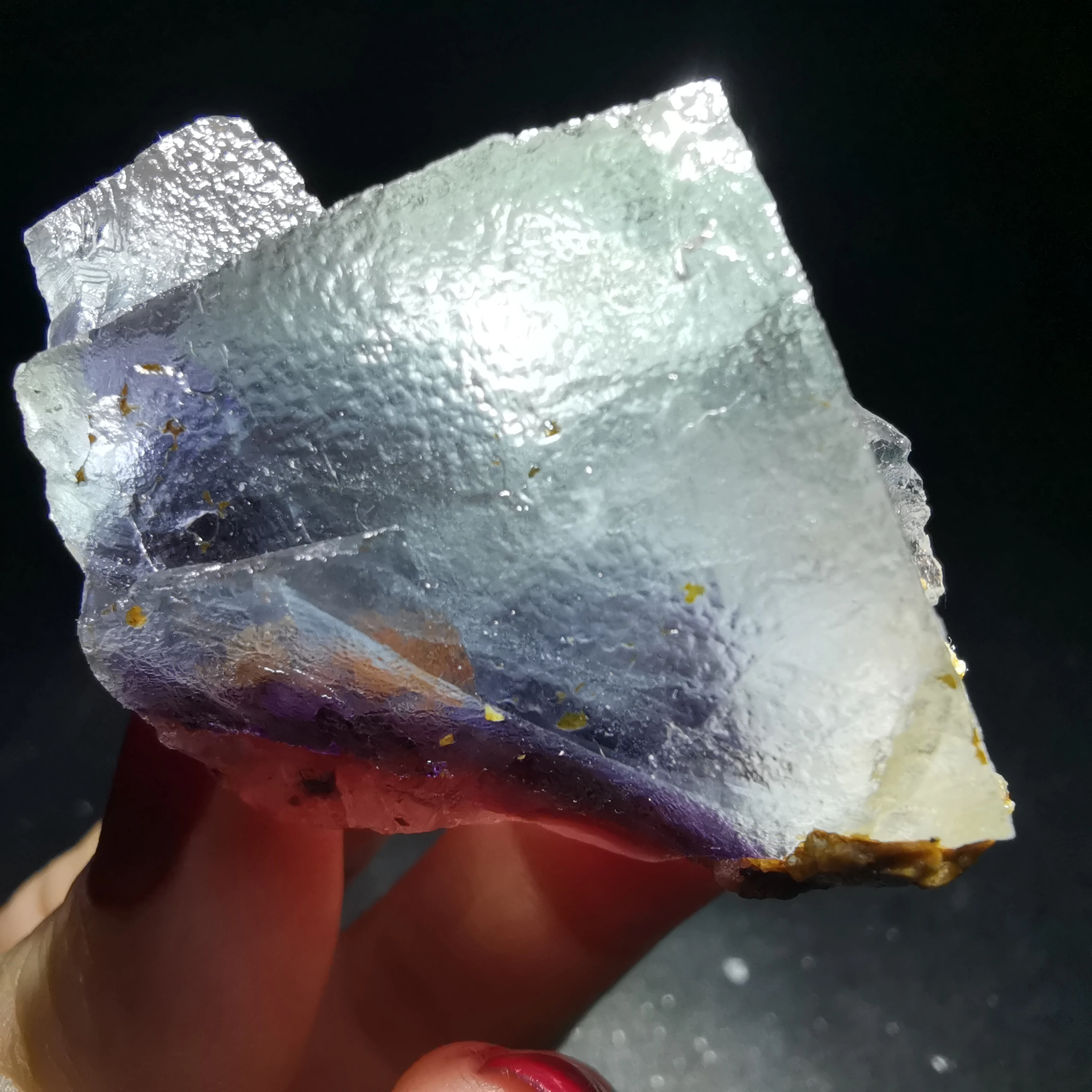 

55.6gRare purple fluorite cluster mineral specimen HEALING CRYSTAL QUARTZ GEM