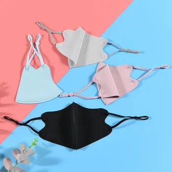 

10pcs Children Reusable Respirator Face Cover Masks Washable ice silk mask Unisex Mouth Muffle Adjustable kids protection mask