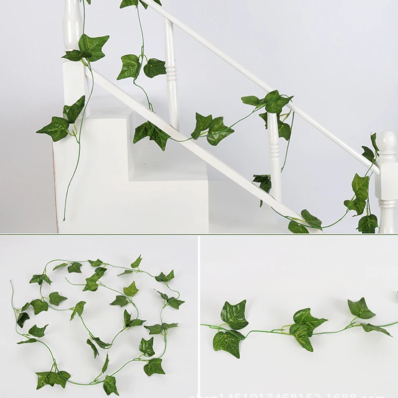 

1Pcs 2M Artificial Greenery Fake Ivy Leaves Garland Hanging wedding Party Home Garden Decoration