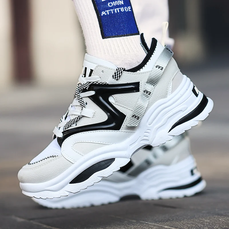 

Men's comfortable and breathable couple sports shoes thick bottom mesh Torre casual shoes outdoor walking casual sports shoes