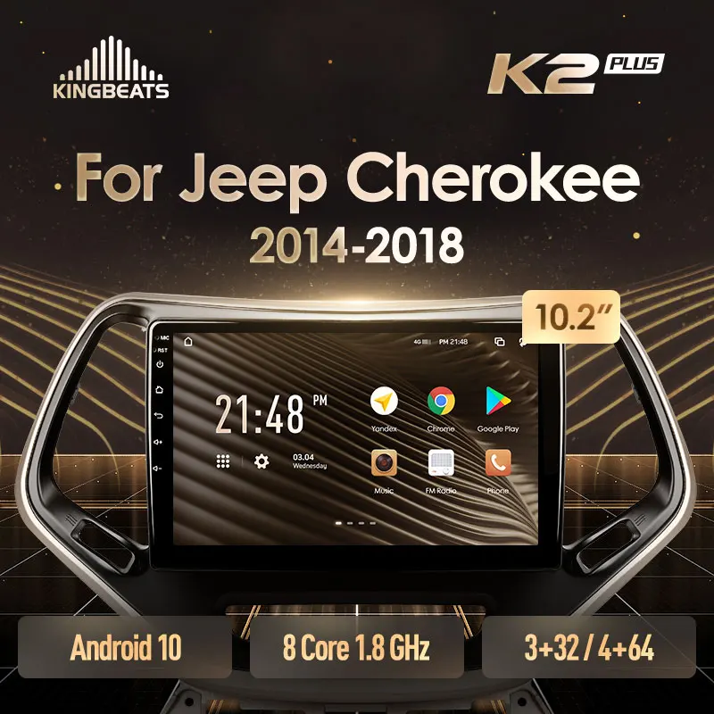 KingBeats штатное головное устройство For Jeep Cherokee 5 KL 2014 2018 GPS Android 10 автомагнитола на
