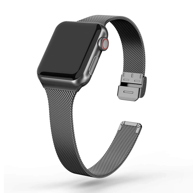 Ремешок Миланская петля для Apple watch band 40 мм 38 42 44 браслет из нержавеющей стали Iwatch