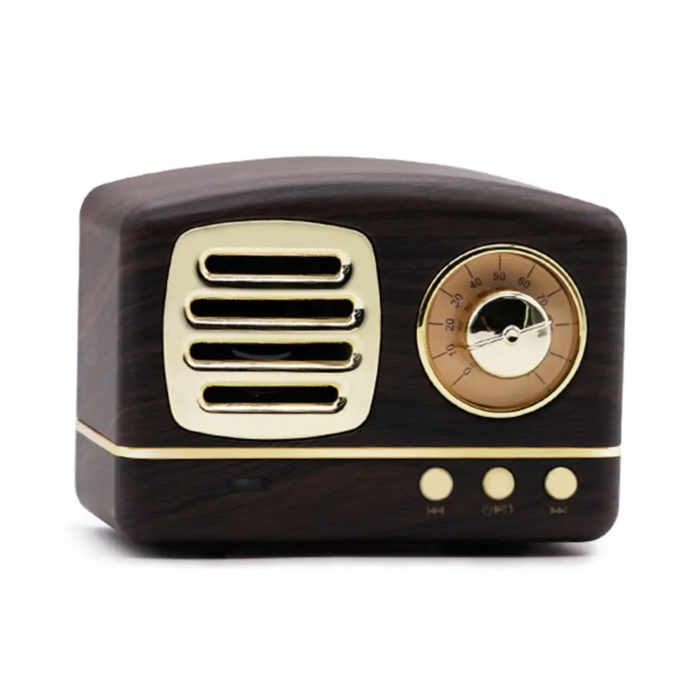 Wood grain Ретро Bluetooth динамик HM11 altavoz bluetooth tronsmart Саундбар мини-динамик s громкий динамик Бумбокс 3D стерео HiFi Звук TF - Цвет: Wood grain
