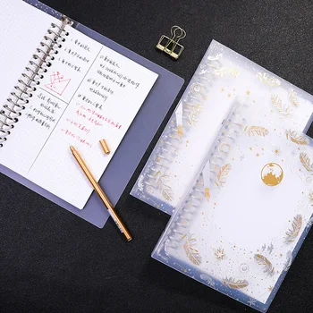 

Bronzing B5 Loose-leaf Notebook Notebook Removable Shell Soft Leather Core Grid Book A5 Student Simple Coil Book