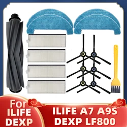 Cepillo Lateral principal para Robot aspirador, paño de mopa, filtro HEPA, repuesto para iLife A7 A9S / DEXP LF800, accesorios de Robot aspirador