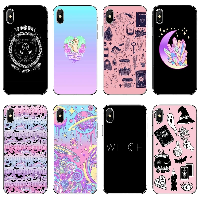 Чехол для телефона Girly Pastel Witch Goth задняя крышка Huawei P40 P30 P20 Pro P10 P9 Lite Y5 Y6 Y7 Y9 P Smart Plus 2018