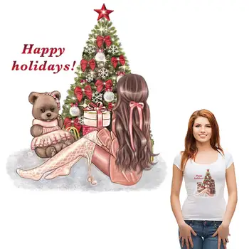 

Holidays Patches T-Shirt Jeans Decoration Diy Heat Transfer New Fashion Washable Clothing Badges Patches Girl Dolls