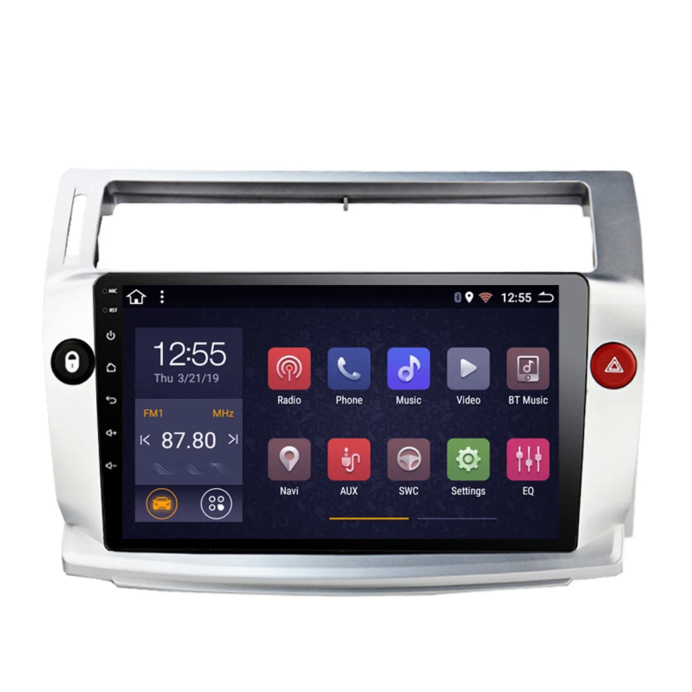 Автомобильный DVD для Citroen C4 C-Triomphe C-Quatre 2004-2009 мультимедийный плеер Android 8,1 " Поддержка iPhone Carplay SWC WiFi BT tv RDS - Цвет: 2G 32G (4 Core)