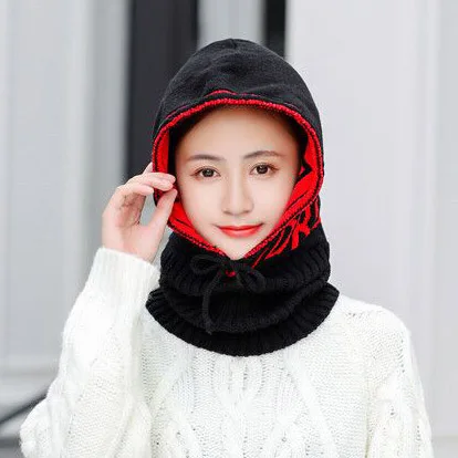 Новые зимние трикотажные изделия Skullies Beanies женские шапки с рисунком для женщин и мужчин Мешковатые теплые утолщенные модные цельные шапки