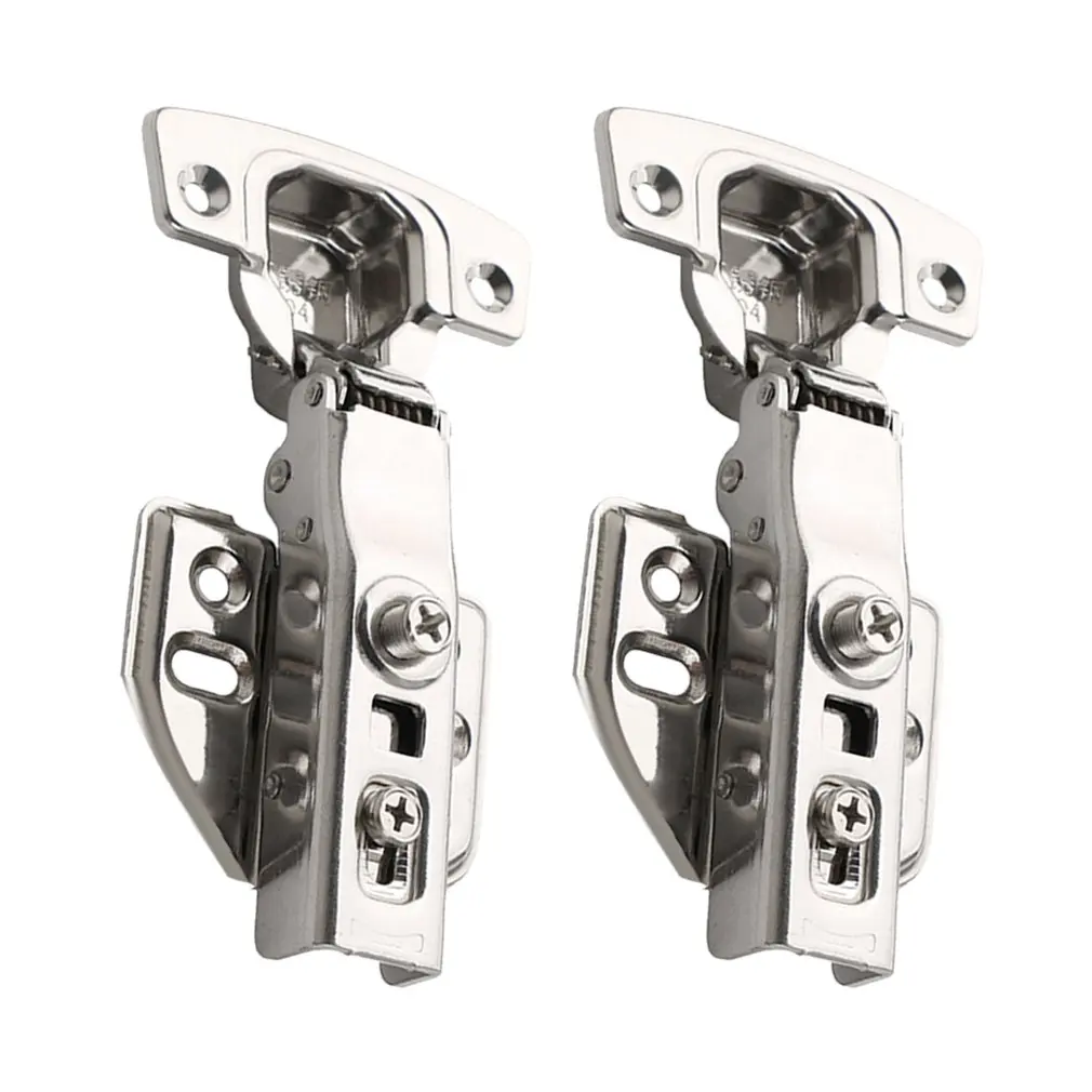 

2pcs Pure 304 Stainless Steel 1.5 Self Dump Straight Arm Hydraulic Blister Hinge Buffer Damping Cabinet Door Detachable Hinge