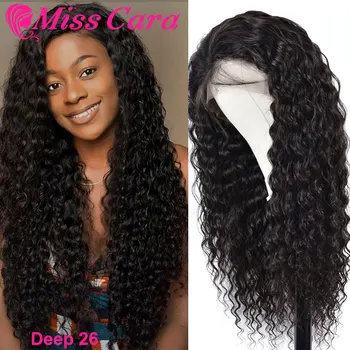 

100% Human Hair Wigs For Women Malaysian Deep Wave Pre-Plucked Lace Frontal Wig 180% Density With Baby Hair Miss Cara Remy Wigs