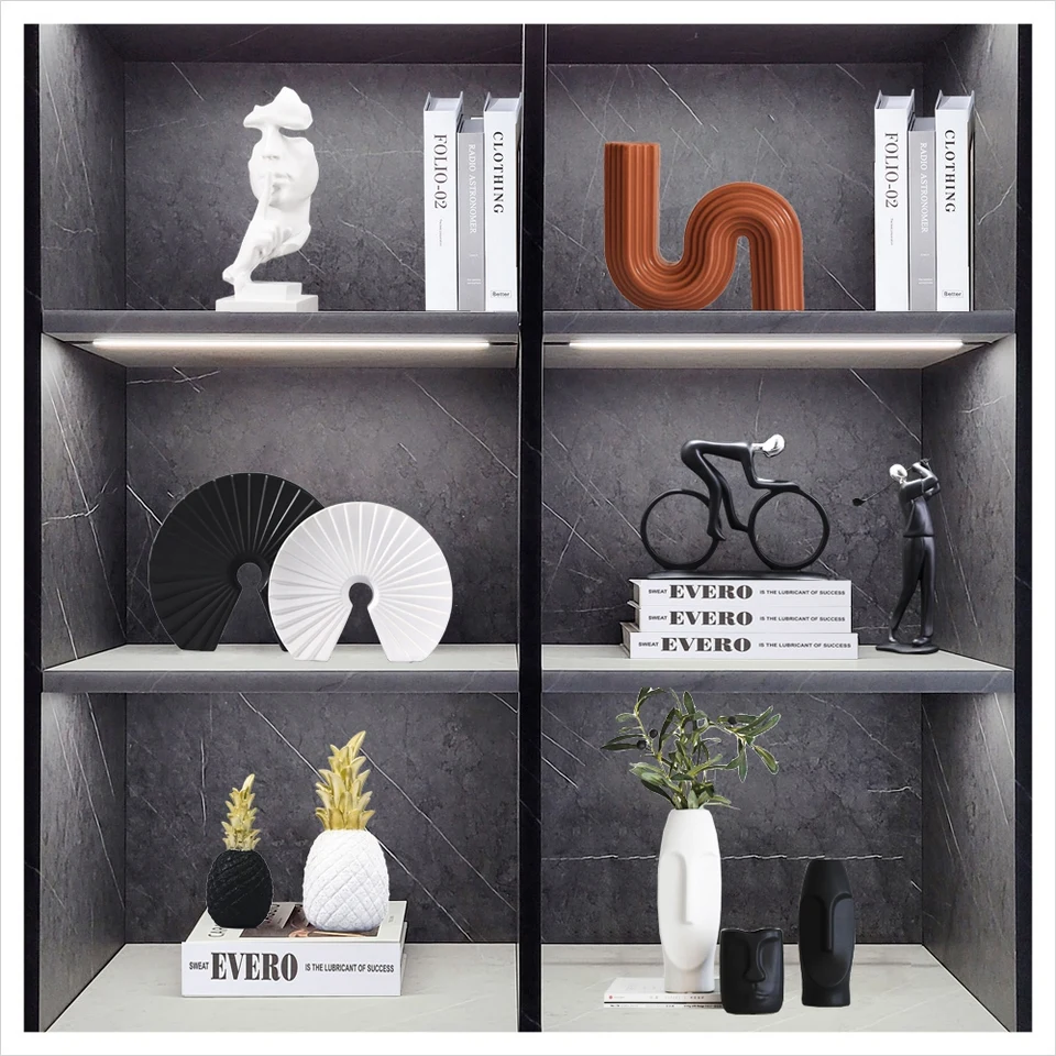 HAUCOZE Scherm Beeldje Decor Moderne Sculptuur Thuis Standbeeld Geschenken Boekenplank Kunsten Tafel Middenstuk Ambachten Polyresin Ornament 35cm HAUCOZE Scherm Beeldje Decor Moderne Sculptuur Thuis Standbeeld Geschenken Boekenplank Kunsten Tafel Middenstuk Ambachten Polyresin Ornament 35cm