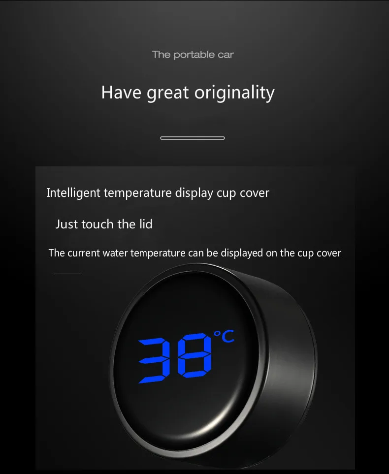 Интеллигентая(ый) сохранение тепла чашки Нержавеющая сталь Бизнес Температура чашки Дисплей Температура термос гидро фляга