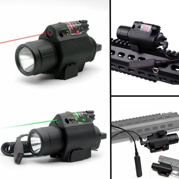 

Tactical Red / Green Dot Laser Sight LED Flashlight Combo For Hunting for Glock or 20mm Picatinny
