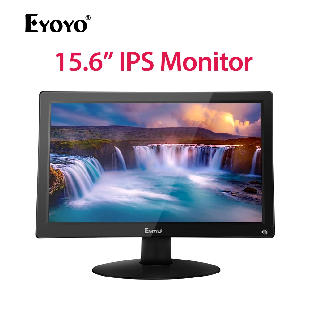 Eyoyo 15,6 дюймов монитор маленький Hdmi монитор портативный vga CCTV экран lcd 1920x1080 16:9 ips монитор BNC монитор безопасности